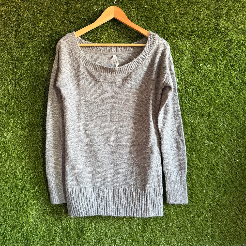 Aeropostale Y2K Striped Shimmer Knit Sweater
